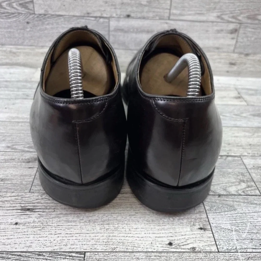 Johnston Murphy Oxblood Leather Cap Toe Dress Shoes 22-02985 Men Size 10D - Picture 5 of 8